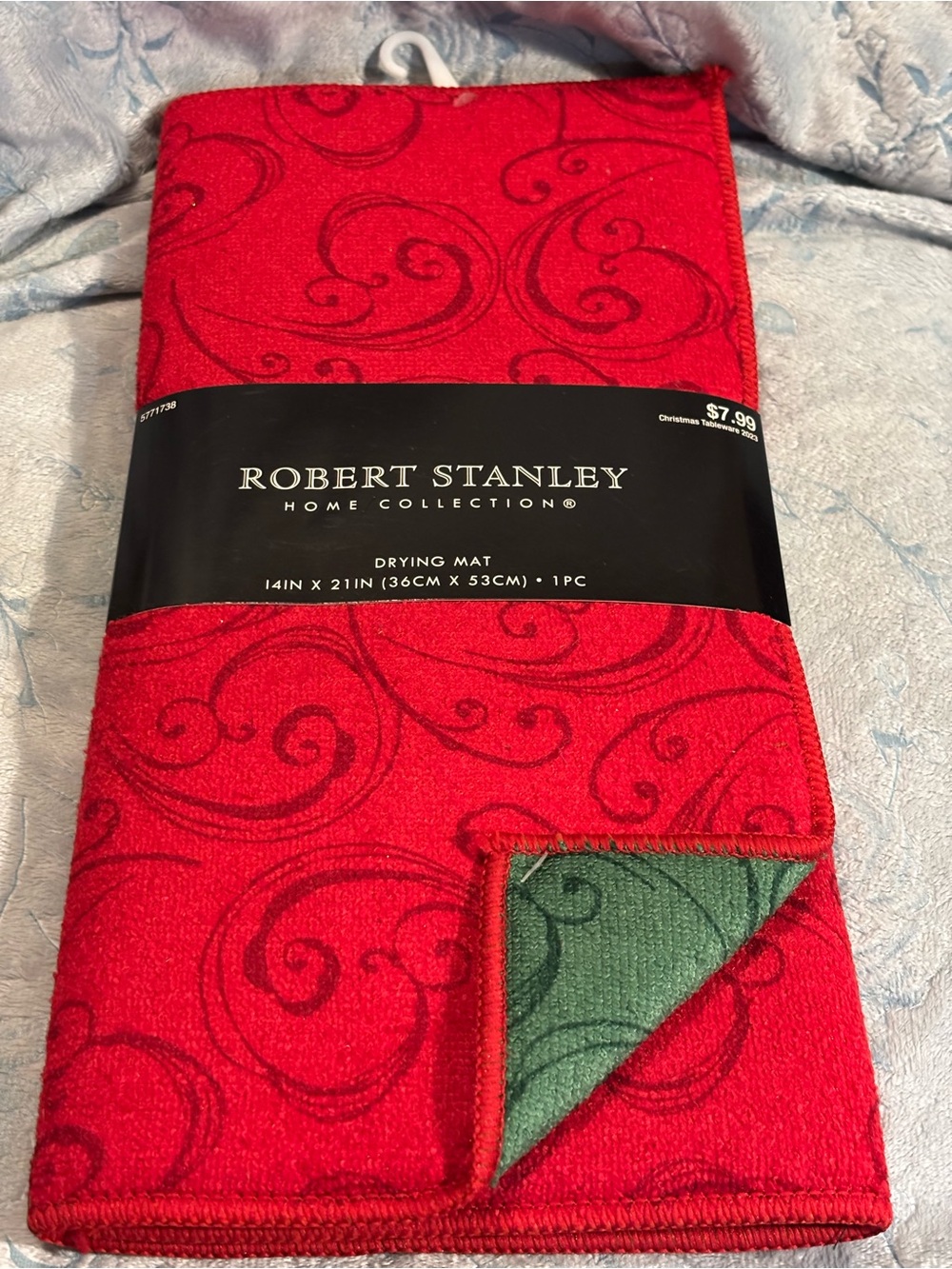 Red & Green Reversible Drying Mat